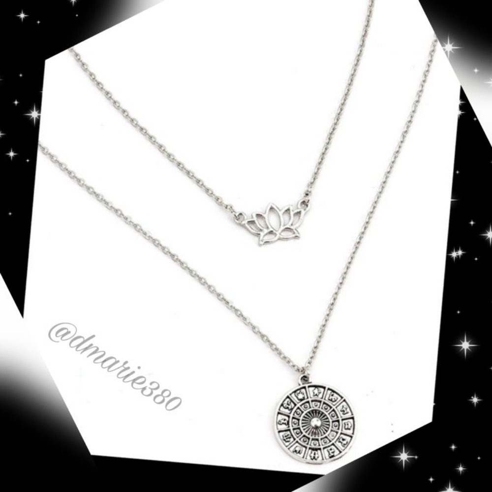 Unique Bohemian silver layer Lotus Necklace - Picture 2 of 3